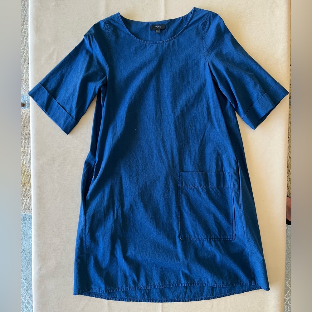 COS Blue Cotton Maxi Dress